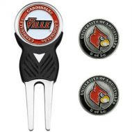 Team Golf Louisville University Golf Divot Tool w/ Three Double Sided Ball