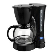 Team Kalorik Filter-Kaffeeautomat mit Timer, 1,25 l Fassungsvermoegen, Glaskanne, Fuer bis zu 10 Tassen, 800 W, Schwarz, TKG cm 1017 BT, Metall, Kunststoff, Glas, 1.25 liters