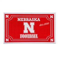 Team Sports America Nebraska Huskers Embossed Floor Mat, 18 x 30 inches