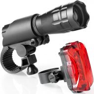 [아마존베스트]TeamObsidian Bike Light Set - Super Bright LED Lights for Your Bicycle - Easy to Mount Headlight and Taillight with Quick Release System - Best Front and Rear Cycle Lighting - Fits