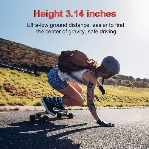  [아마존베스트]Teamgee H5 37 Electric Skateboard, 22 MPH Top Speed, 760W Dual Motor, 11 Miles Range, 14.5 Lbs, 10 Layers Maple Longboard with Wireless Remote Control