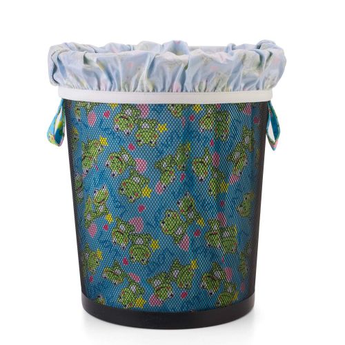  Teamoy (2 Pack) Reusable Pail Liner for Cloth Diaper/Dirty Diapers Wet Bag, Owls Green+Frogs