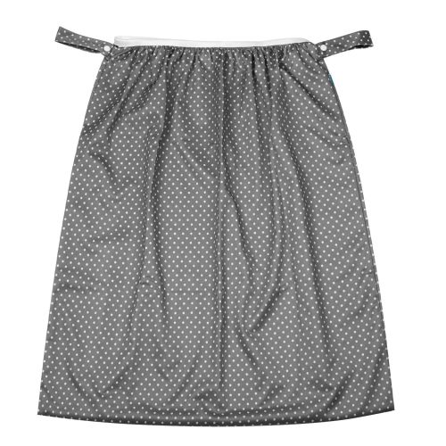  Teamoy Reusable Pail Liner for Cloth Diaper/Dirty Diapers Wet Bag (Pack of 2), Gray Triangle+Gray Dots