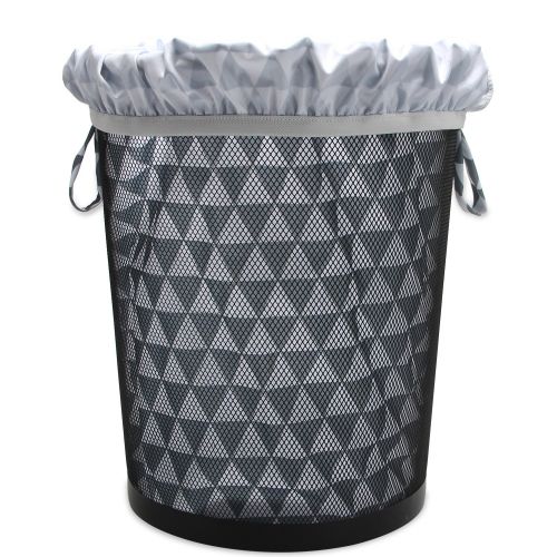  Teamoy Reusable Pail Liner for Cloth Diaper/Dirty Diapers Wet Bag (Pack of 2), Gray Triangle+Gray Dots