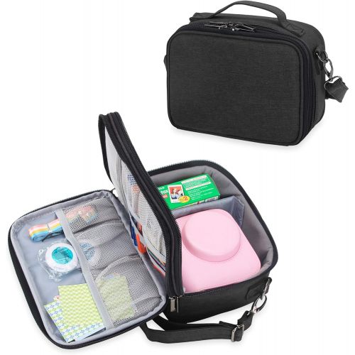  Teamoy Camera Case Compatible with Mini 9 Instant Camera, Travel Carrying Storage Bag for Instant Camera and Accessories, Black(Bag Only)