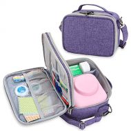 Teamoy Camera Case Compatible with Mini9 Instant Camera, Portable Instant Camera Bag for Mini 9/10/11 Camera and Accessories, Purple(Bag Only)