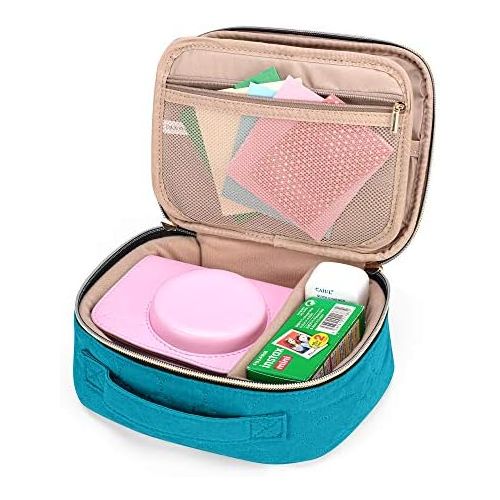  Teamoy Travel Carrying Storage Bag Compatible with Mini 9/Mini 11 Instant Camera, Camera Case for Instant Camera and Accessories, Teal