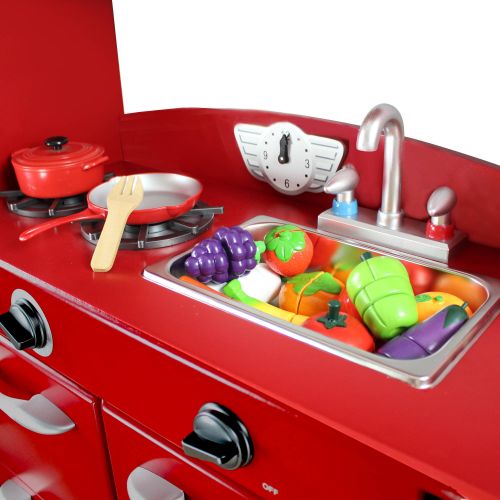 Teamson Kids - Little Chef Westchester Retro Play Kitchen - Red