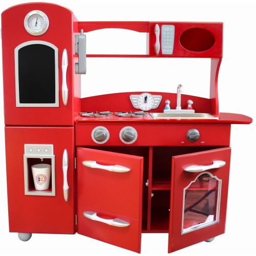  Teamson Kids - Little Chef Westchester Retro Play Kitchen - Red