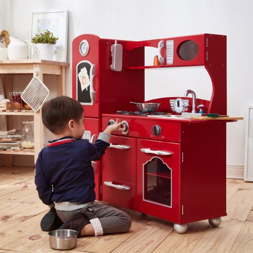  Teamson Kids - Little Chef Westchester Retro Play Kitchen - Red