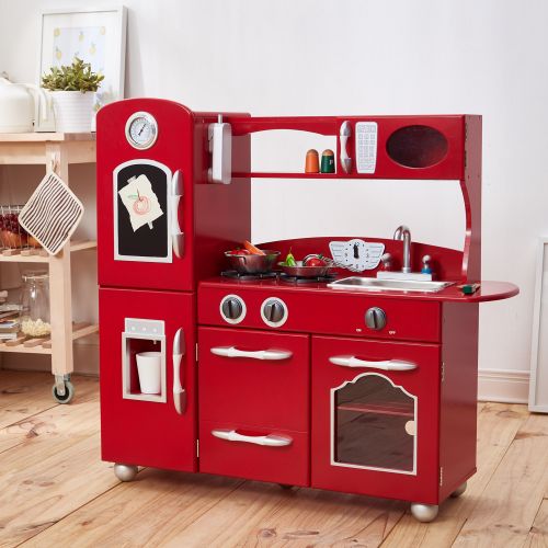  Teamson Kids - Little Chef Westchester Retro Play Kitchen - Red