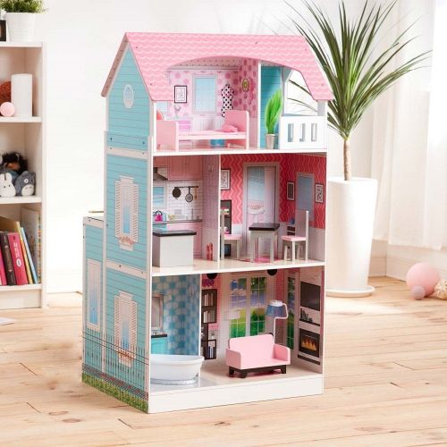  Teamson Kids Wonderland Ariel 2 in 1 Doll House & Play Kitchen - Muti-color
