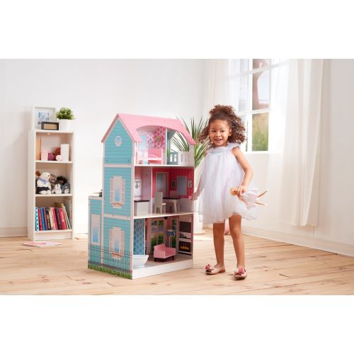  Teamson Kids Wonderland Ariel 2 in 1 Doll House & Play Kitchen - Muti-color