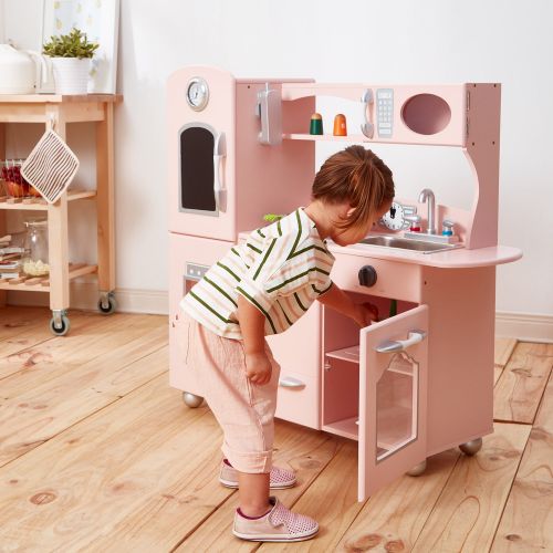  Teamson Kids - Little Chef Westchester Retro Play Kitchen - Pink