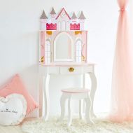 Teamson Kids - Dreamland Castle Toy Vanity Set - White Pink