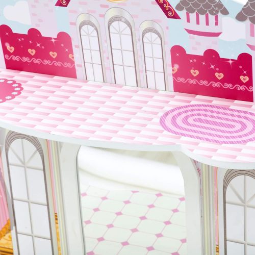  Teamson Kids - Dreamland Castle Toy Vanity Set - White Pink