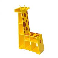 Teamson Kids - Zoo Kingdom Giraffe Bookshelf, Kids Storage - YellowOrange