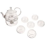 Teaology Fiore Borosilicate Blooming Teapot and Glass Set