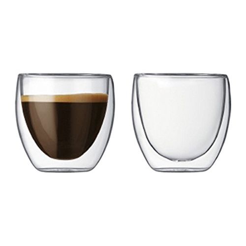  [아마존베스트]Teaology Coppia Double Wall Borosilicate Glass Tea/Coffee Cup - Set of 2 8oz Glasses