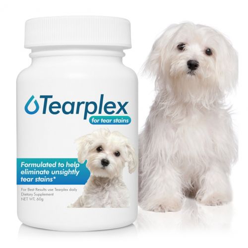  Tear Stain Supplement - Tearplex for Dogs and Cats , Natural Tear Stain Product - Made In The USA, 100% Tylosin Free , Veterinarian Trusted - Beef Flavored