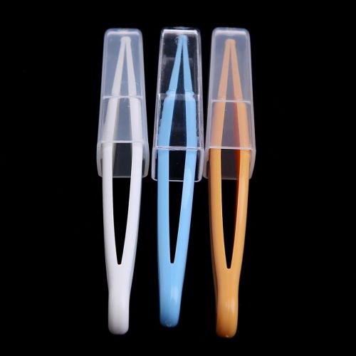  [아마존베스트]Tebatu Baby Care Ear Nose Navel Cleaning Tweezers Safety Forceps Plastic Cleaner Clip