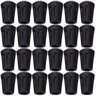 Tebery 24 Pack Rubber Trek Pole Tip Protectors-11mm Hiking Pole Replacement Tips Fits All Standard Hiking, Trekking, Walking Poles