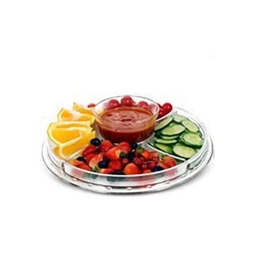  Tebery 6-in-1 Acrylic Cake Stand Cake Plate With 12”Dome Multi-Function Serving Platter, Salad & Punch Bowl