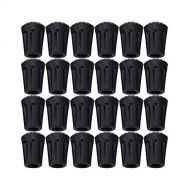 Tebery 24 Pack Rubber Trek Pole Tip Protectors-11mm Hiking Pole Replacement Tips Fits All Standard Hiking, Trekking, Walking Poles