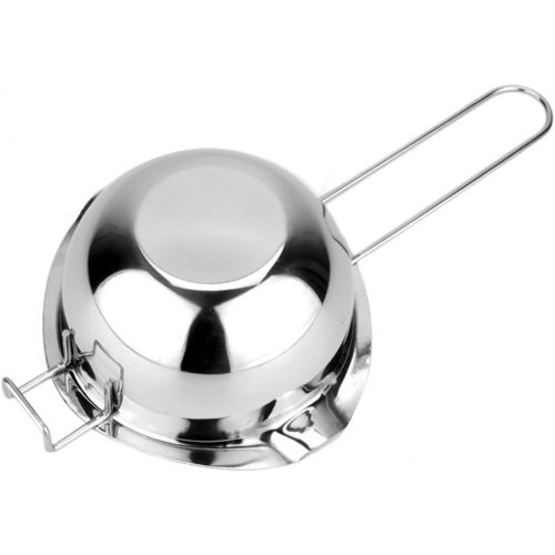  Tebery 2 Pack Stainless Steel Double Boiler Pot Set for Melting Chocolate, Butter, Cheese, Caramel and Candy, 2 Cups Capacity Melting Pot with Heat-resistant Handle Bonus 1 Plastic