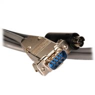 TecNec Plenum Visca Camera Control Cable 9-P D-Sub M to 8-P DIN M 25 Ft