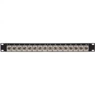 TecNec 16-Port Flush-Mount Canare BNC Feed-Through Panel (1 RU)