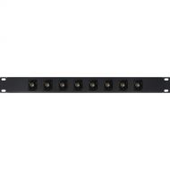 TecNec 8XEHBNC2-B Switchcraft E-Series 8-Port BNC Feed-Thru Barrel Patch Panel (1 RU )