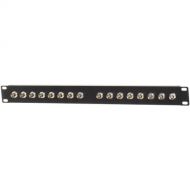 TecNec 16XB Patchbay, Sixteen, 75-ohm BNC Jacks (Straight-Thru), Rackmountable (1RU)