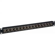 TecNec 16-Port 4K/8K 12G-SDI Feed-Through Grounded BNC Patch Panel (1 RU)