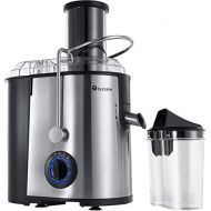 [아마존베스트]tectake 403349 Electric Juicer for Fruit and Vegetables, Stainless Steel, 3 Speed Settings, Large Filling Mouth, Cleaning Brush and Juice Container GS Certificate