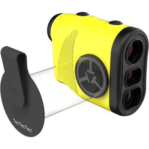  TecTecTec KLYR Golf Rangefinder with Slope, Belt Clip, Magnetic Holder. Laser Range Finder with 2022 Optics, high end case, Golf Ball Marker with Magnet.