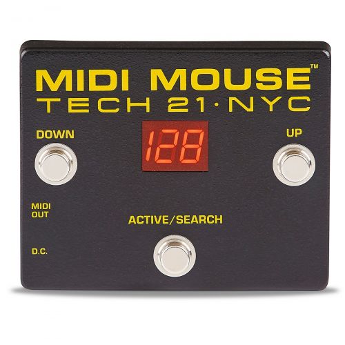  Tech 21},description:The Tech 21 MIDI Mouse is a compact, portable, and exceptionally user-friendly 3-button MIDI foot controller. It can be powered by a standard 9V adaptor, 9V ba