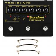 Tech 21 SansAmp Programmable Bass Driver DI Pedal with Patch Cables