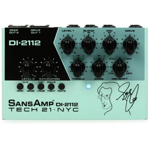  Tech 21 DI-2112 Geddy Lee Signature SansAmp Preamp with Patch Cables