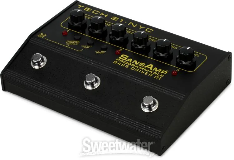  Tech 21 SansAmp Programmable Bass Driver DI Pedal