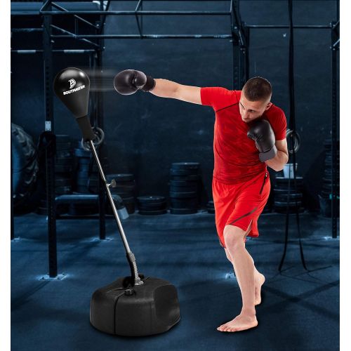  [아마존핫딜][아마존 핫딜] Tech Tools Punching Reflex Boxing Bag with Stand, Height Adjustable - Freestanding Punching Ball Speed Bag - Great for MMA Training, Stress Relief & Fitness