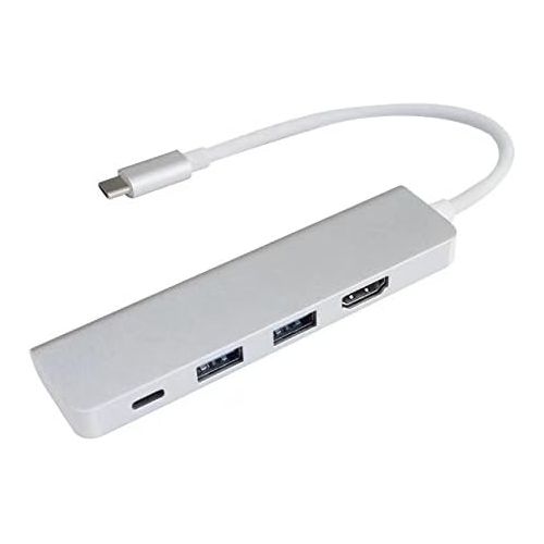  [아마존베스트]TechCode USB C Hub, Lightweight Type C Hub with HDMI 4 in 1 USB 3.0 Adapter for MacBook Hub USB Computer Peripherals USB Type C HDMI for MacBook Pro/MacBook Air, and More