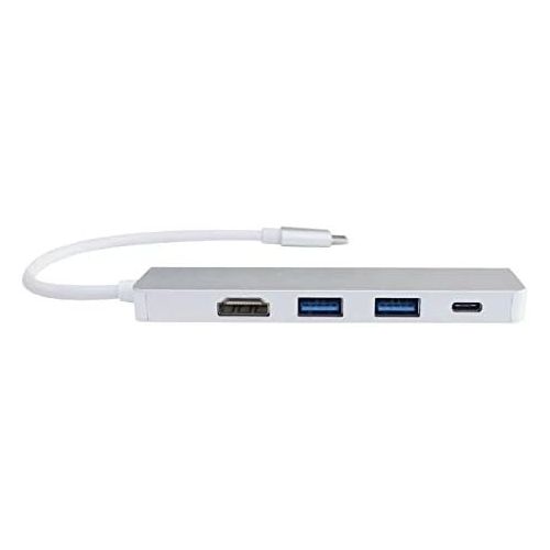  [아마존베스트]TechCode USB C Hub, Lightweight Type C Hub with HDMI 4 in 1 USB 3.0 Adapter for MacBook Hub USB Computer Peripherals USB Type C HDMI for MacBook Pro/MacBook Air, and More