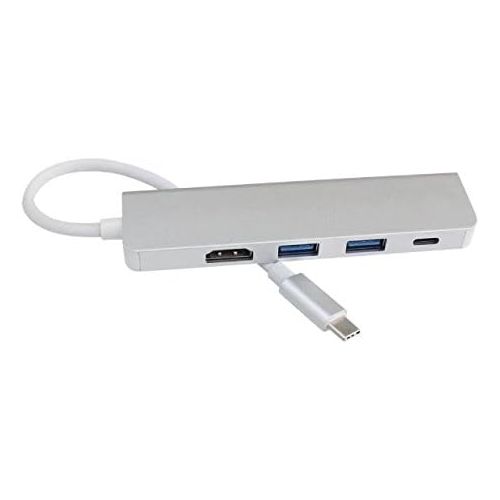  [아마존베스트]TechCode USB C Hub, Lightweight Type C Hub with HDMI 4 in 1 USB 3.0 Adapter for MacBook Hub USB Computer Peripherals USB Type C HDMI for MacBook Pro/MacBook Air, and More