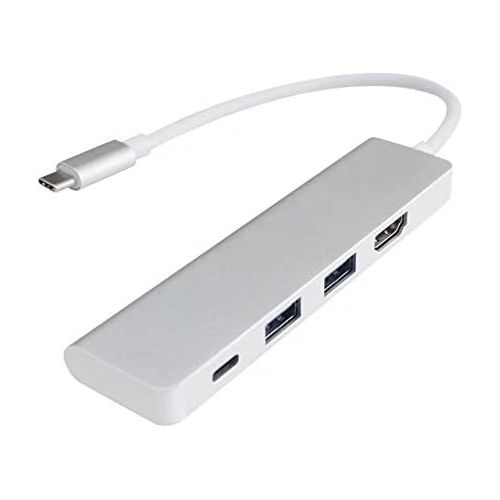  [아마존베스트]TechCode USB C Hub, Lightweight Type C Hub with HDMI 4 in 1 USB 3.0 Adapter for MacBook Hub USB Computer Peripherals USB Type C HDMI for MacBook Pro/MacBook Air, and More