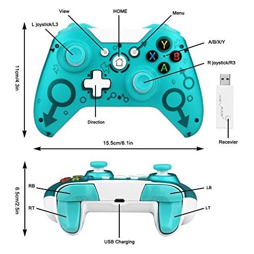  [아마존베스트]Wired Xbox One Controller, TechKen Wired Controller Gamepad with Dual Vibration and 3.5 mm Headset Socket for Xbox One, Xbox One S, Xbox One X, Windows PC (White)