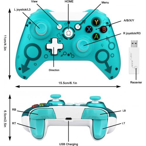  [아마존베스트]Wired Xbox One Controller, TechKen Wired Controller Gamepad with Dual Vibration and 3.5 mm Headset Socket for Xbox One, Xbox One S, Xbox One X, Windows PC (White)