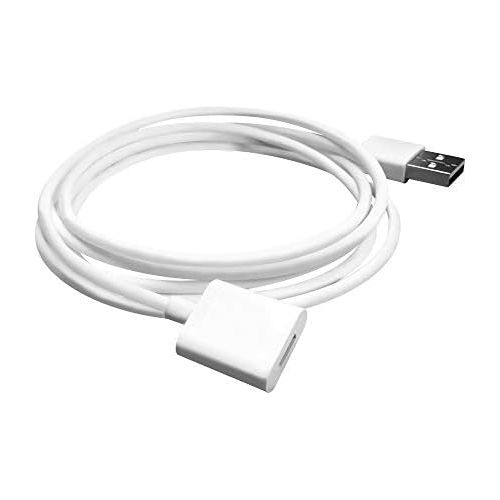  [아마존베스트]TechMatte Flexible (Male to Female) Charging Cable Adapter for Apple Pencil and iPad Pro (1.5 Meters, White)