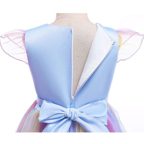  Techcity Girls Unicorn Costume Outfit Pageant Princess Party Dress