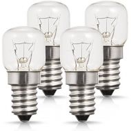 TECHGOMADE E14 Kleine Edison Screw Base, Ofen Gluehbirnen, Wolframlicht, 25W Halogenlampe, 2700K Warmweiss, Nicht Dimmbar, 4er Pack